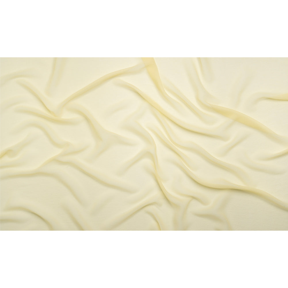 Crinkled Silk Chiffon - Young Wheat - Premium Collection - Full Crinkled Silk Chiffon - Young Wheat - Premium Collection - Full