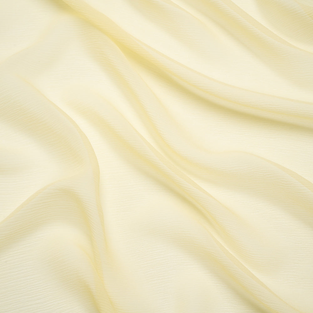 Crinkled Silk Chiffon - Young Wheat - Premium Collection Crinkled Silk Chiffon - Young Wheat - Premium Collection