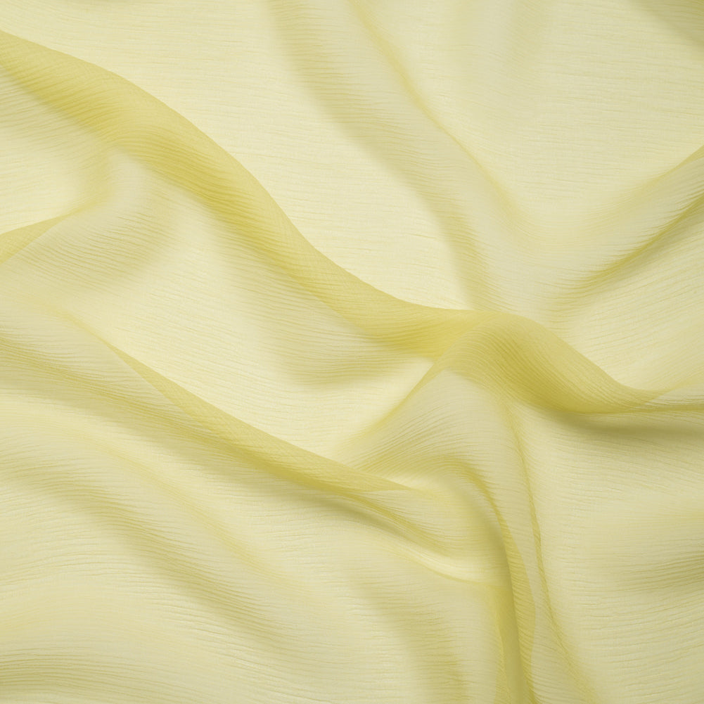Crinkled Silk Chiffon - Linden Green - Premium Collection Crinkled Silk Chiffon - Linden Green - Premium Collection