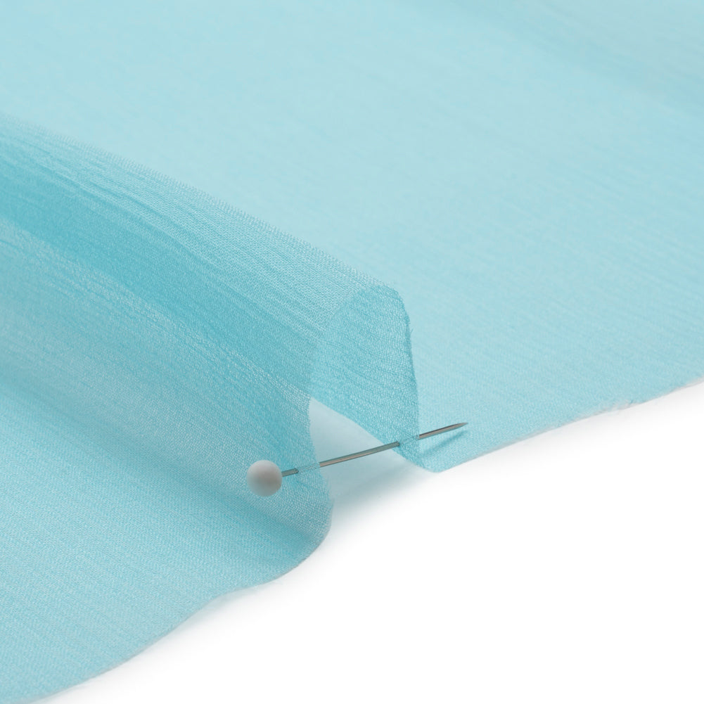 Crinkled Silk Chiffon - Angel Blue - Premium Collection - Detail Crinkled Silk Chiffon - Angel Blue - Premium Collection - Detail