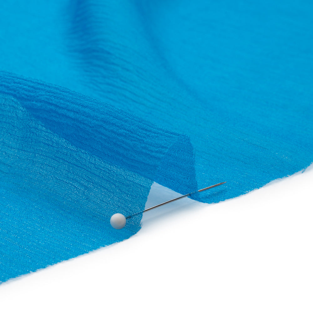 Crinkled Silk Chiffon - Directoire Blue - Premium Collection Crinkled Silk Chiffon - Directoire Blue - Premium Collection