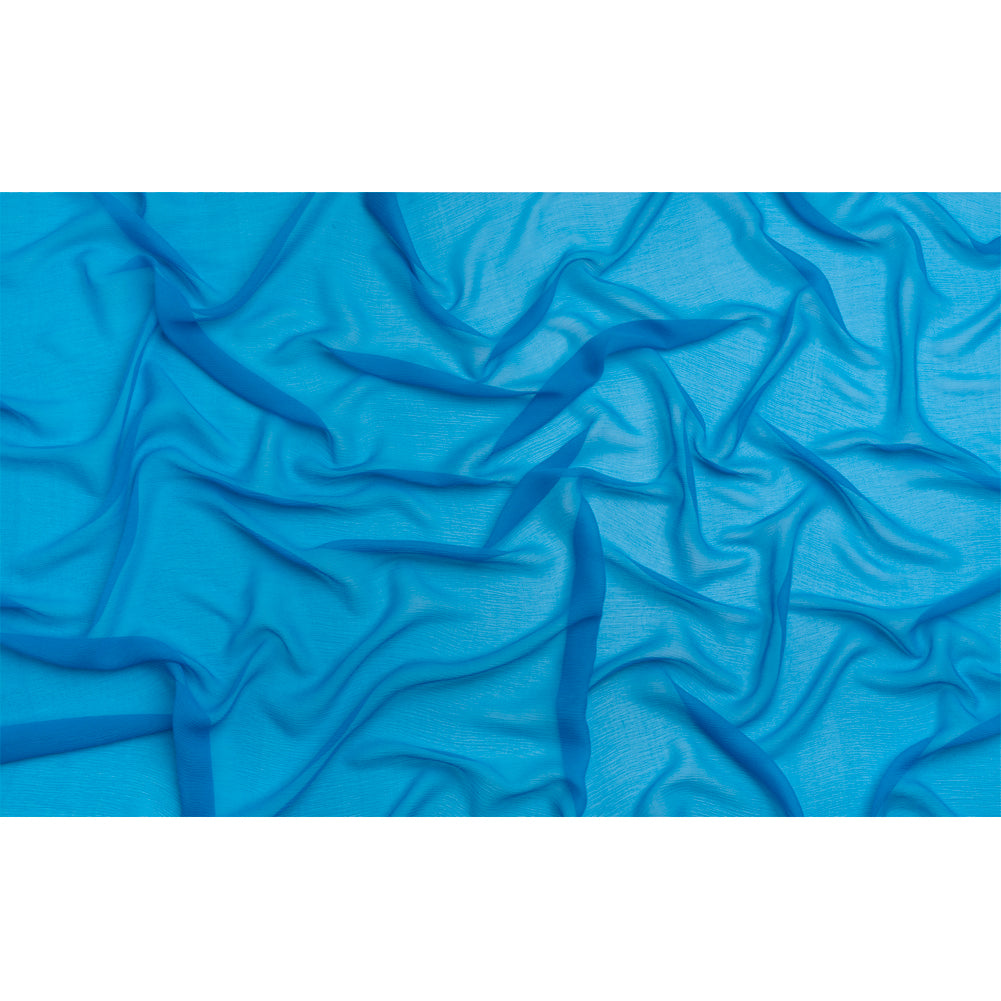 Crinkled Silk Chiffon - Directoire Blue - Premium Collection Crinkled Silk Chiffon - Directoire Blue - Premium Collection