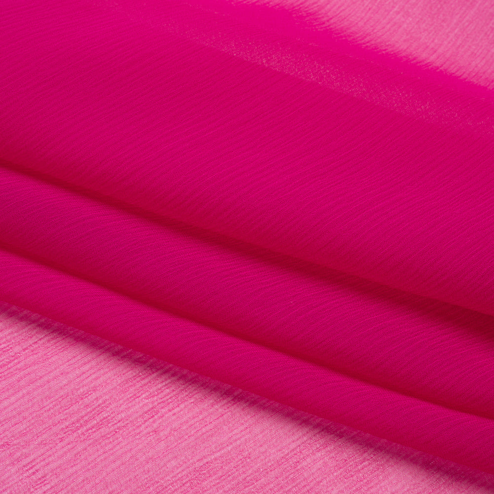 Crinkled Silk Chiffon - Magenta Haze - Premium Collection Crinkled Silk Chiffon - Magenta Haze - Premium Collection