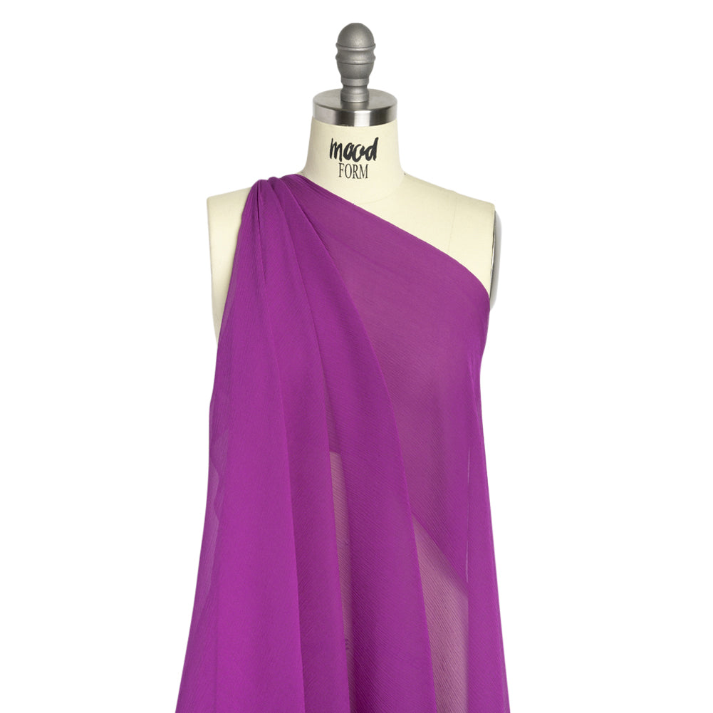 Crinkled Silk Chiffon - Sparkling Purple - Premium Collection Crinkled Silk Chiffon - Sparkling Purple - Premium Collection
