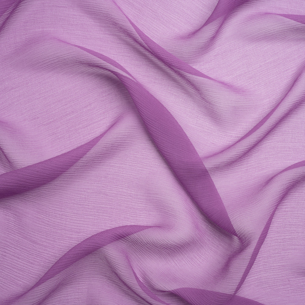 Crinkled Silk Chiffon - Bright Purple - Premium Collection Crinkled Silk Chiffon - Bright Purple - Premium Collection