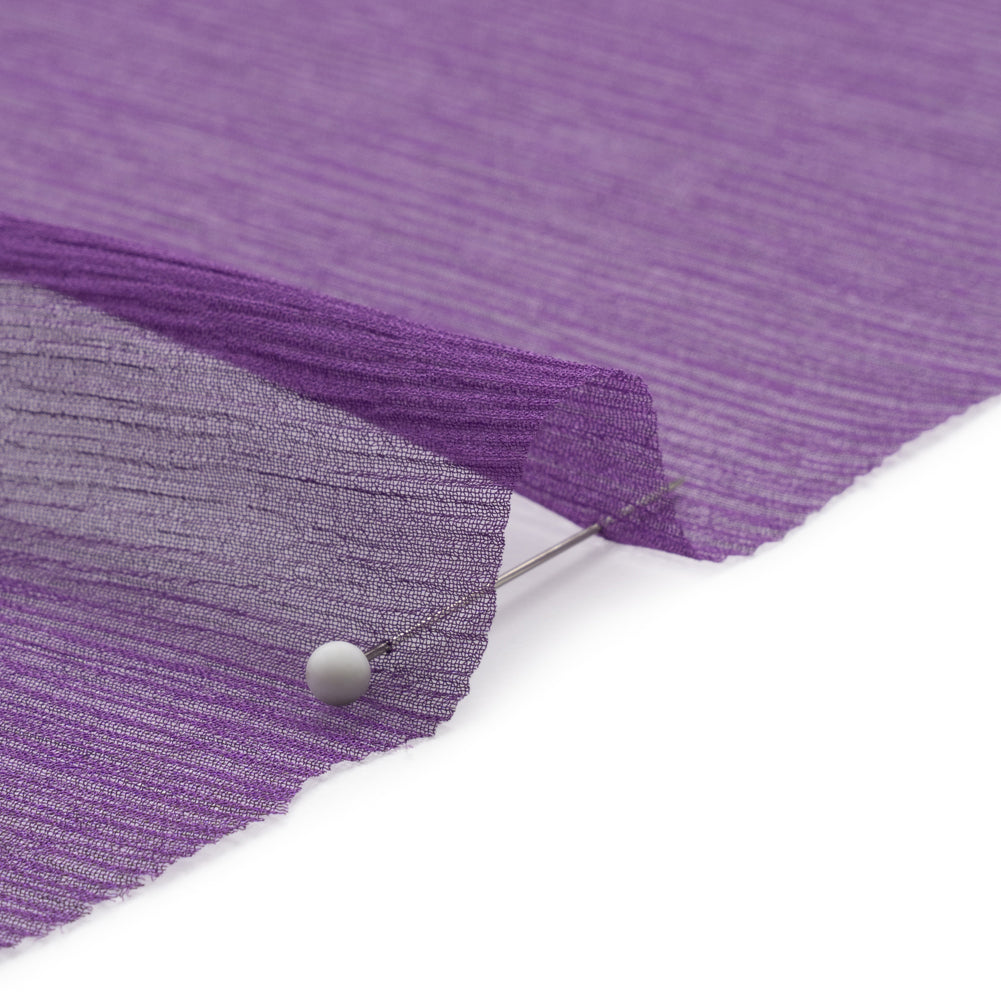 Gasa de seda arrugada - Púrpura Majestad - Colección Premium Gasa de seda arrugada - Púrpura Majestad - Colección Premium
