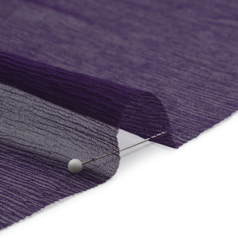 Crinkled Silk Chiffon - Grape - Premium Collection Crinkled Silk Chiffon - Grape - Premium Collection