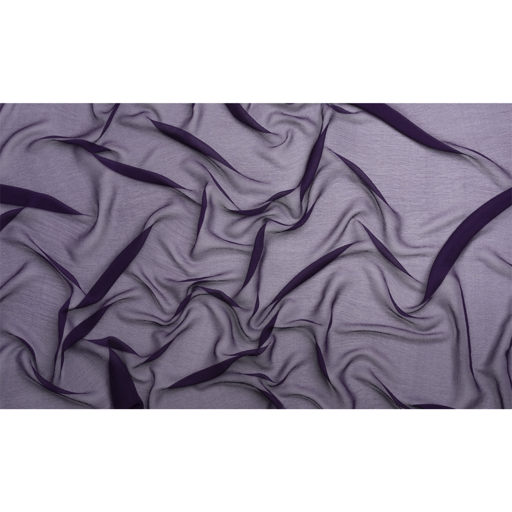 Crinkled Silk Chiffon - Grape - Premium Collection Crinkled Silk Chiffon - Grape - Premium Collection