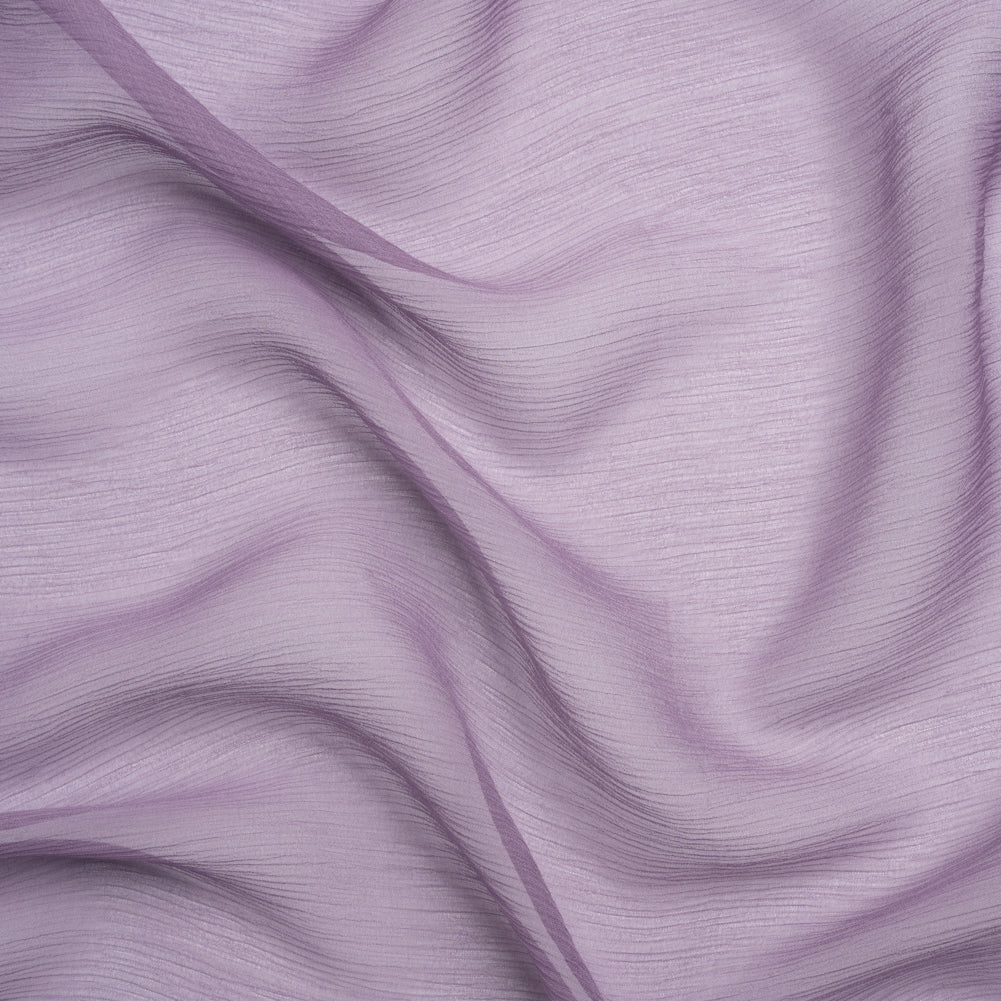 Crinkled Silk Chiffon - Dusk Mauve - Premium Collection Crinkled Silk Chiffon - Dusk Mauve - Premium Collection