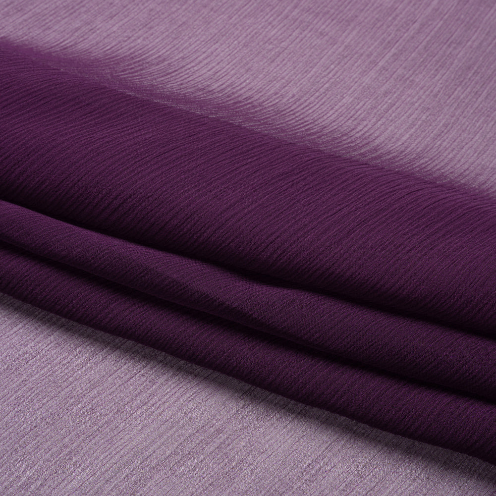 Crinkled Silk Chiffon - Blackberry - Premium Collection Crinkled Silk Chiffon - Blackberry - Premium Collection