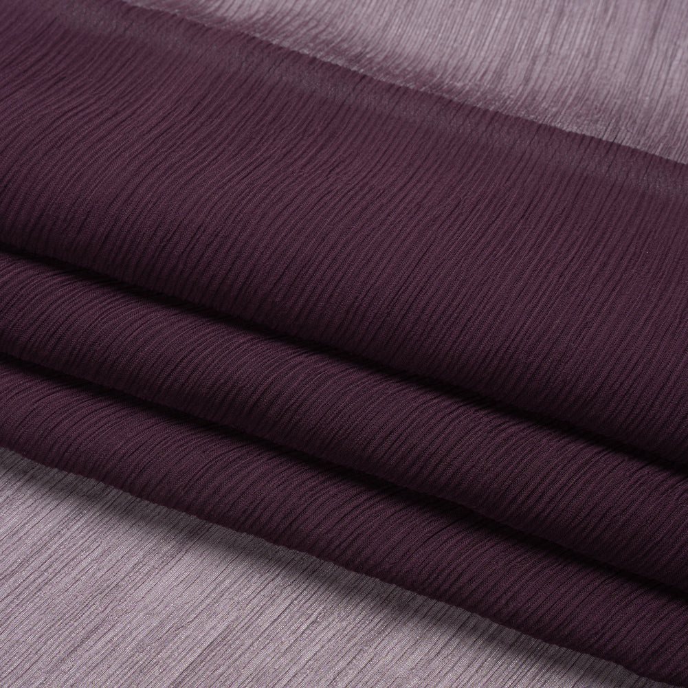 Crinkled Silk Chiffon - Eggplant - Premium Collection Crinkled Silk Chiffon - Eggplant - Premium Collection