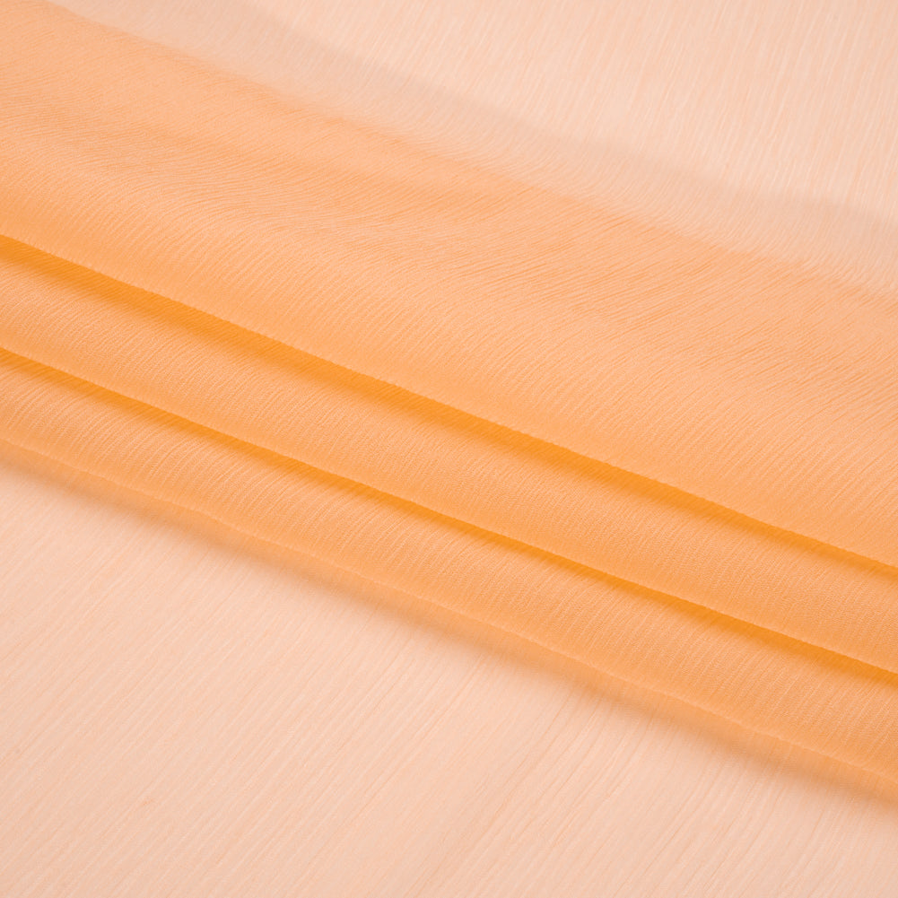 Crinkled Silk Chiffon - Peach - Premium Collection Crinkled Silk Chiffon - Peach - Premium Collection