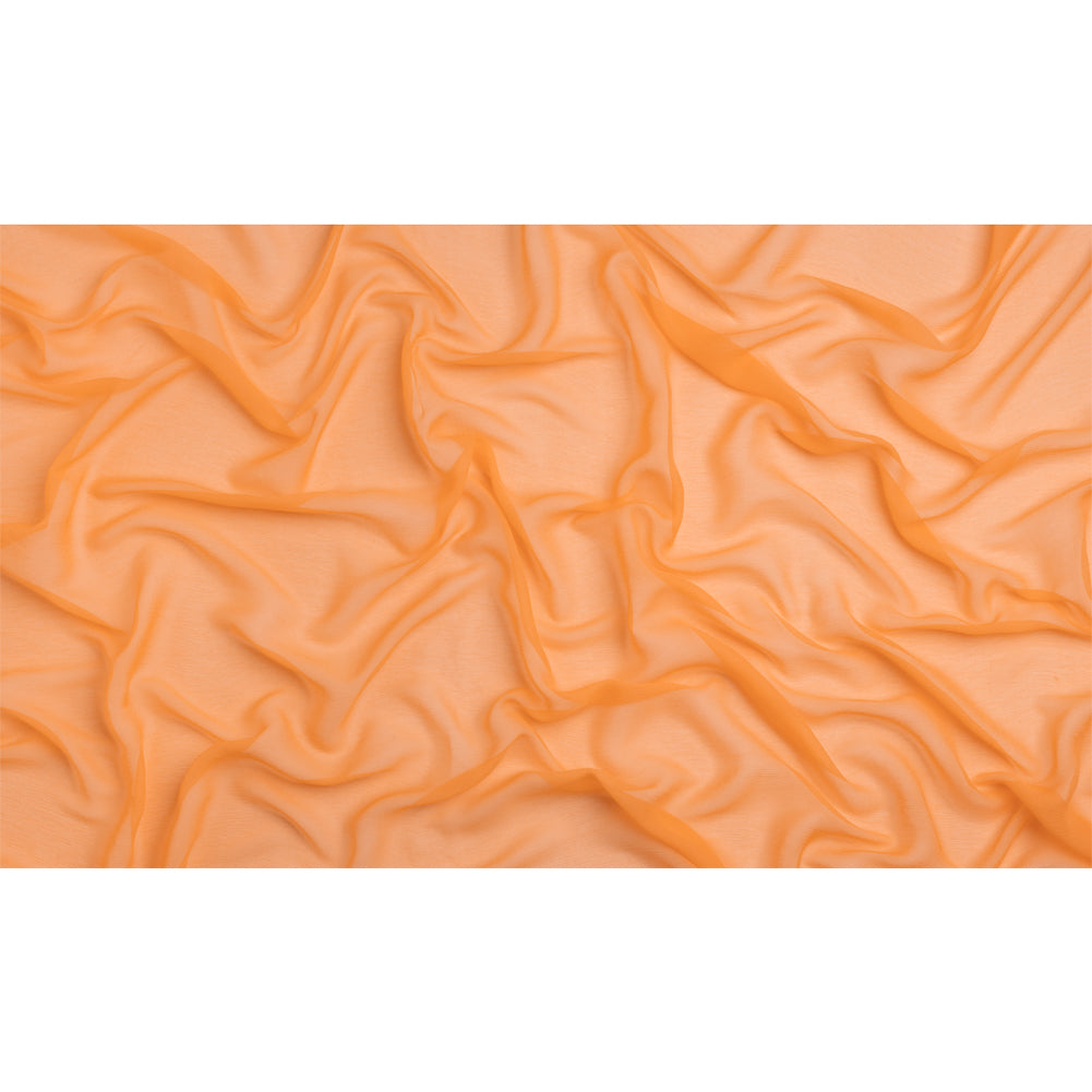 Crinkled Silk Chiffon - Peach Fuzz - Premium Collection Crinkled Silk Chiffon - Peach Fuzz - Premium Collection