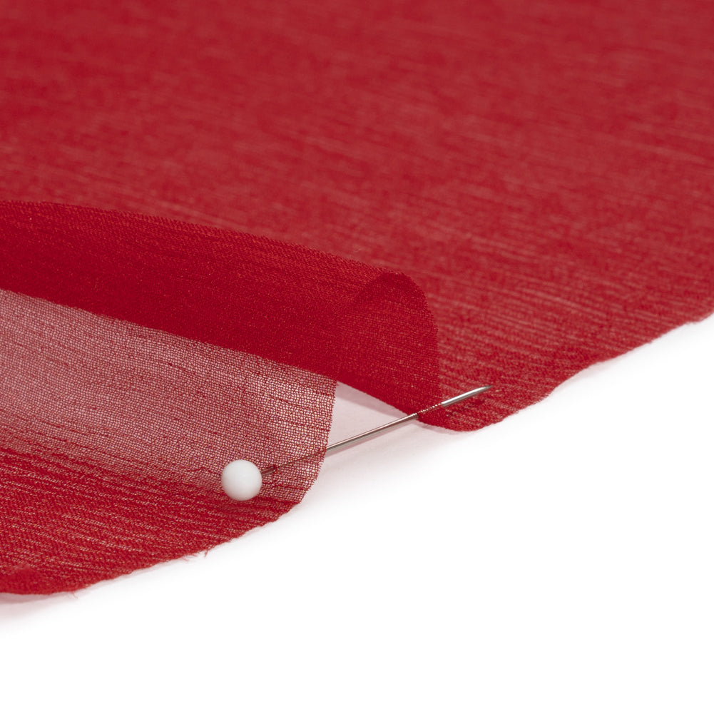 Gasa de seda arrugada - Rojo tango - Colección Premium Gasa de seda arrugada - Rojo tango - Colección Premium