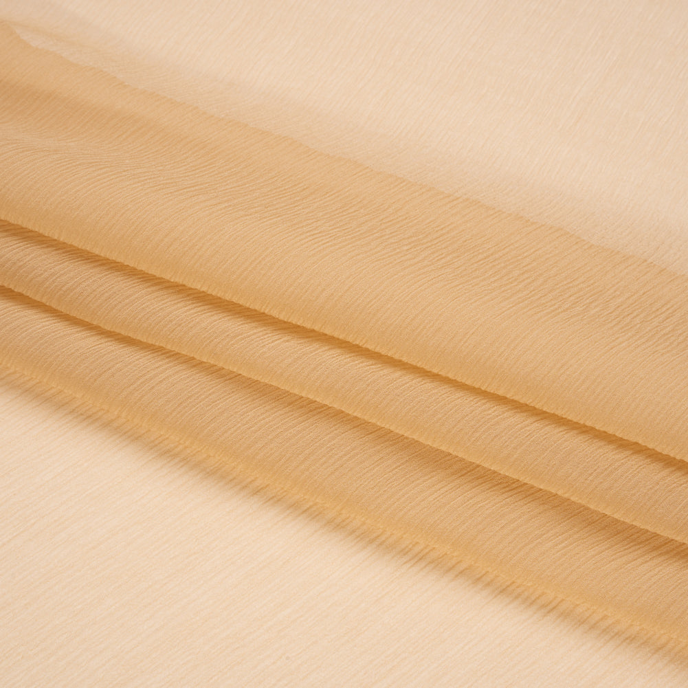 Crinkled Silk Chiffon - Toasted - Premium Collection Crinkled Silk Chiffon - Toasted - Premium Collection