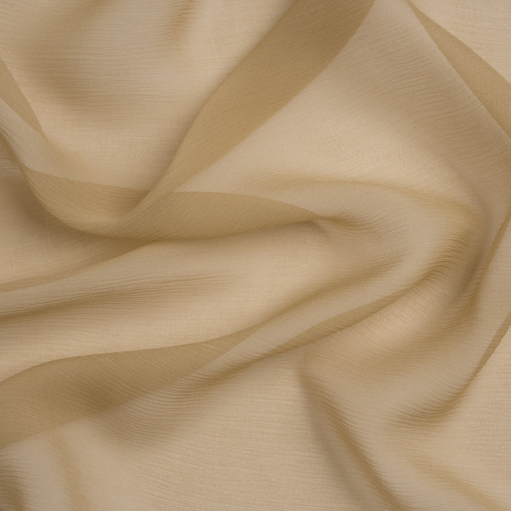 Crinkled Silk Chiffon - Cornstalk - Premium Collection Crinkled Silk Chiffon - Cornstalk - Premium Collection
