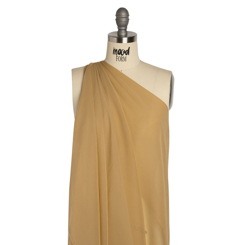 Crinkled Silk Chiffon - Croissant - Premium Collection Crinkled Silk Chiffon - Croissant - Premium Collection
