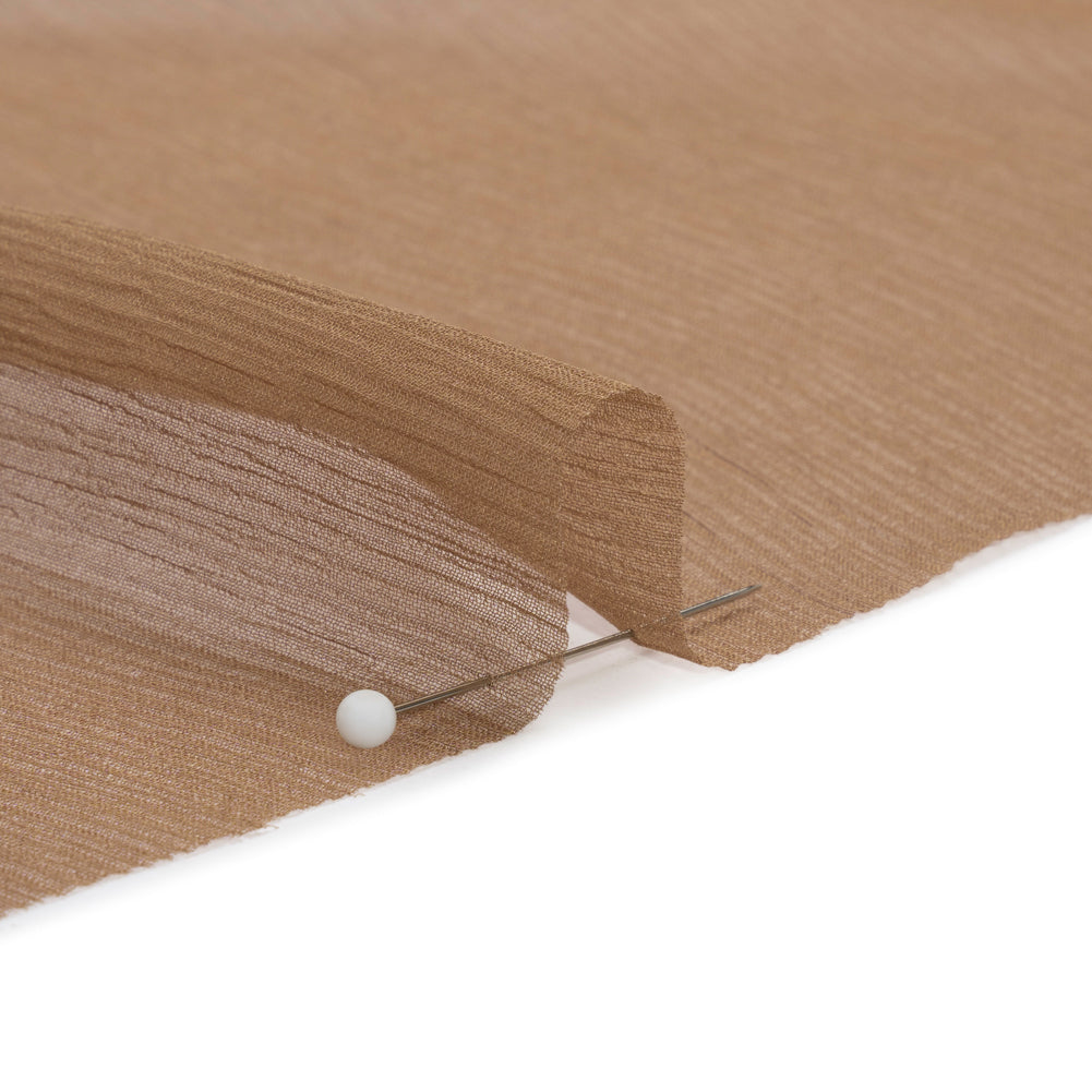 Gasa de seda arrugada - Capuchino - Colección Premium Gasa de seda arrugada - Capuchino - Colección Premium