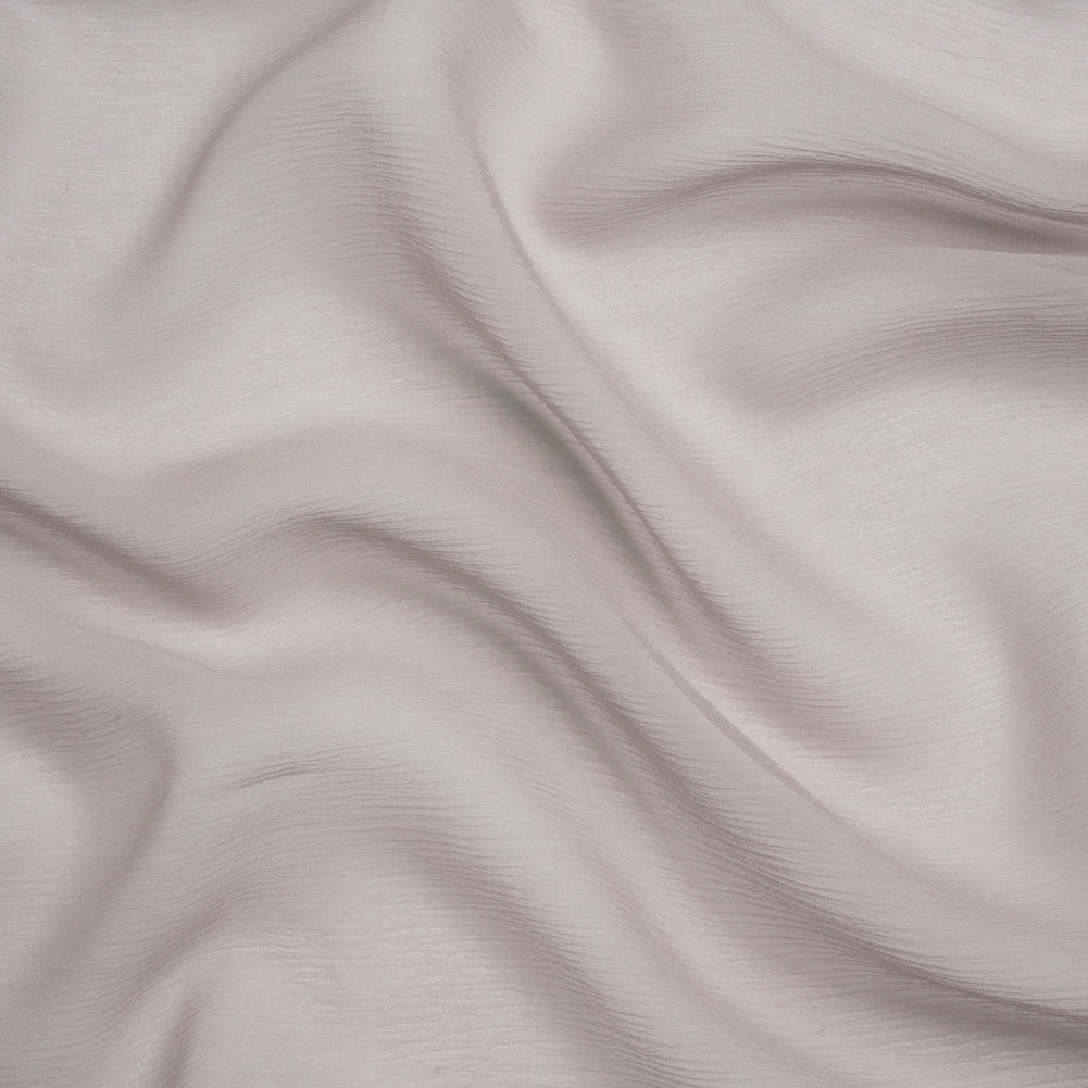 Crinkled Silk Chiffon - Silver - Premium Collection Crinkled Silk Chiffon - Silver - Premium Collection
