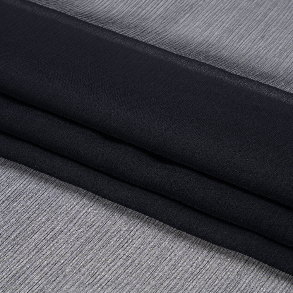 Crinkled Silk Chiffon - Midnight - Premium Collection Crinkled Silk Chiffon - Midnight - Premium Collection