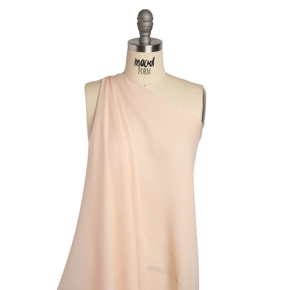 Silk Double Georgette - Cream Pink - Premium Collection Silk Double Georgette - Cream Pink - Premium Collection