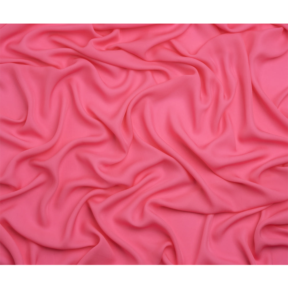 Silk Double Georgette - Carmine Rose - Premium Collection - Full Silk Double Georgette - Carmine Rose - Premium Collection - Full