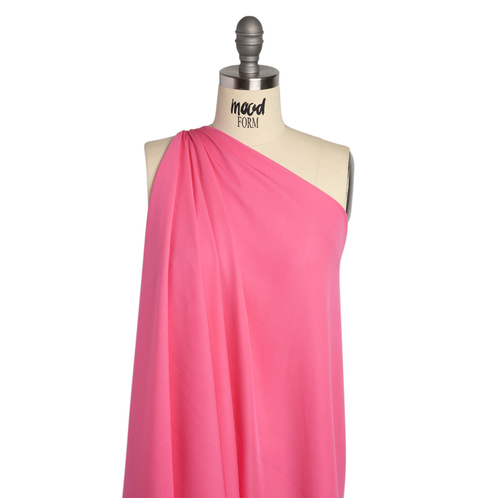 Silk Double Georgette - Carmine Rose - Premium Collection - Drape Silk Double Georgette - Carmine Rose - Premium Collection - Drape