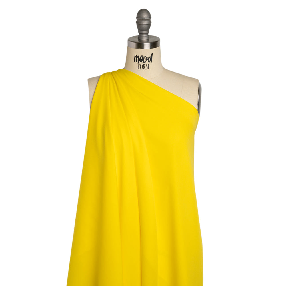 Silk Double Georgette - Buttercup Yellow - Premium Collection Silk Double Georgette - Buttercup Yellow - Premium Collection