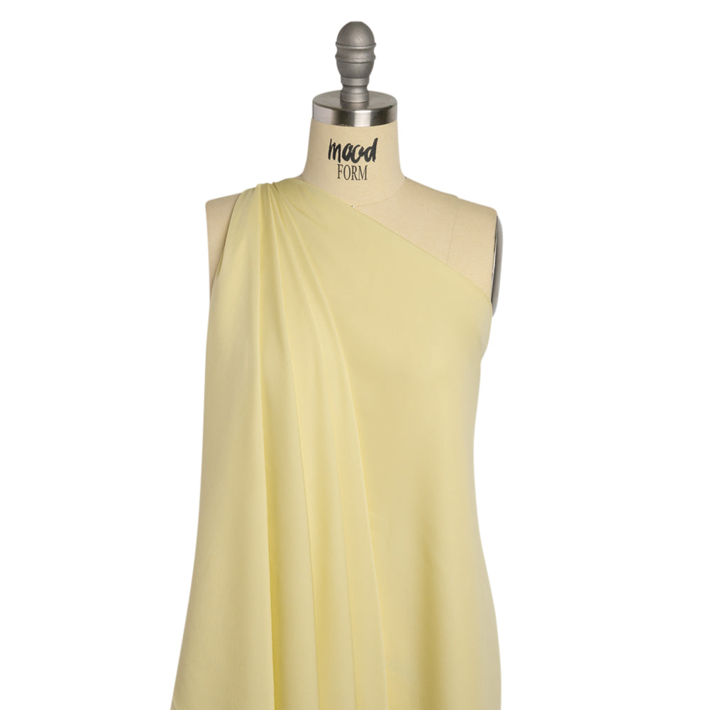 Silk Double Georgette - Young Wheat - Premium Collection Detail Silk Double Georgette - Young Wheat - Premium Collection Detail