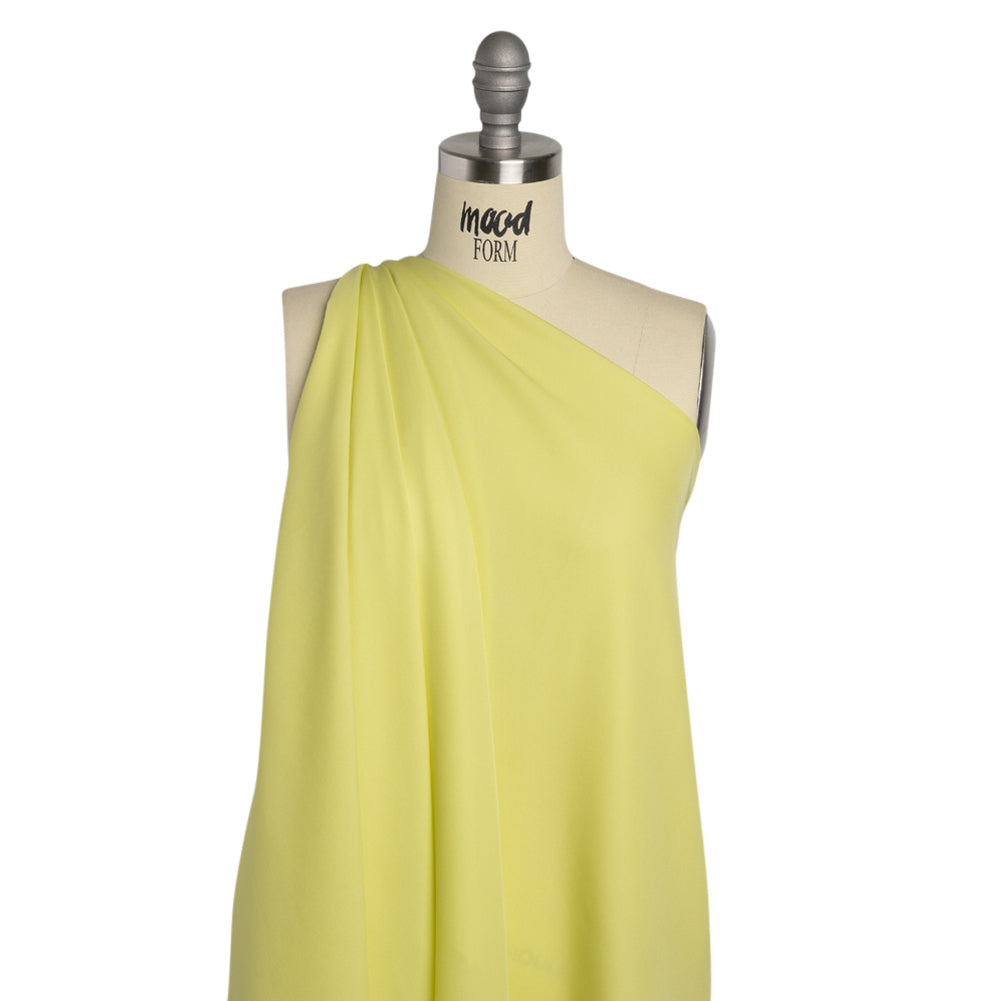 Silk Double Georgette - Sunny Lime - Premium Collection Silk Double Georgette - Sunny Lime - Premium Collection