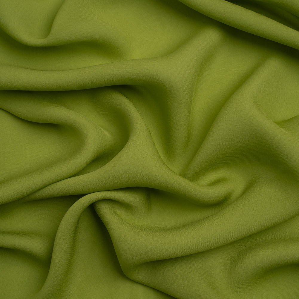 Silk Double Georgette - Peridot Green - Premium Collection Silk Double Georgette - Peridot Green - Premium Collection