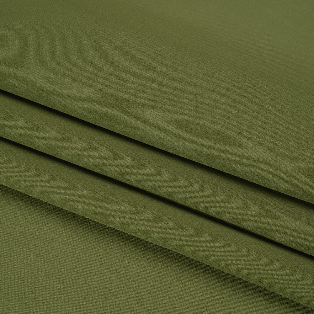 Silk Double Georgette - Pesto Green - Premium Collection Silk Double Georgette - Pesto Green - Premium Collection