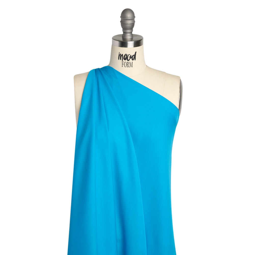 Silk Double Georgette - Horizon Blue - Premium Collection Silk Double Georgette - Horizon Blue - Premium Collection