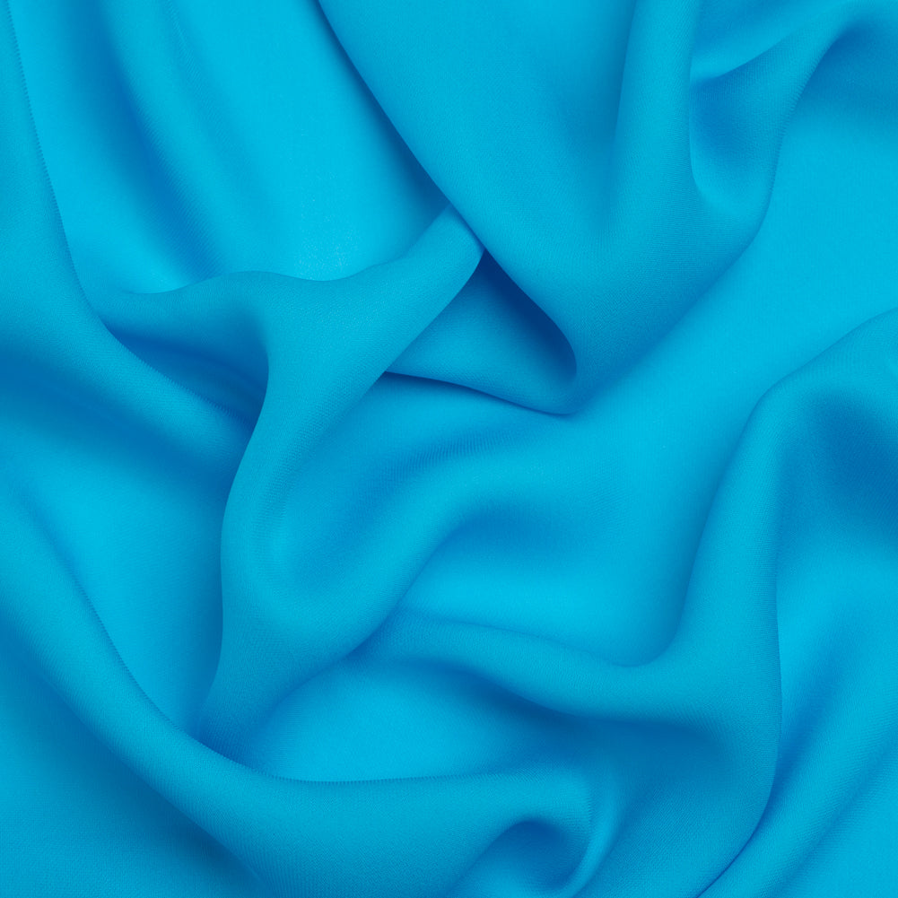 Silk Double Georgette - Horizon Blue - Premium Collection Silk Double Georgette - Horizon Blue - Premium Collection