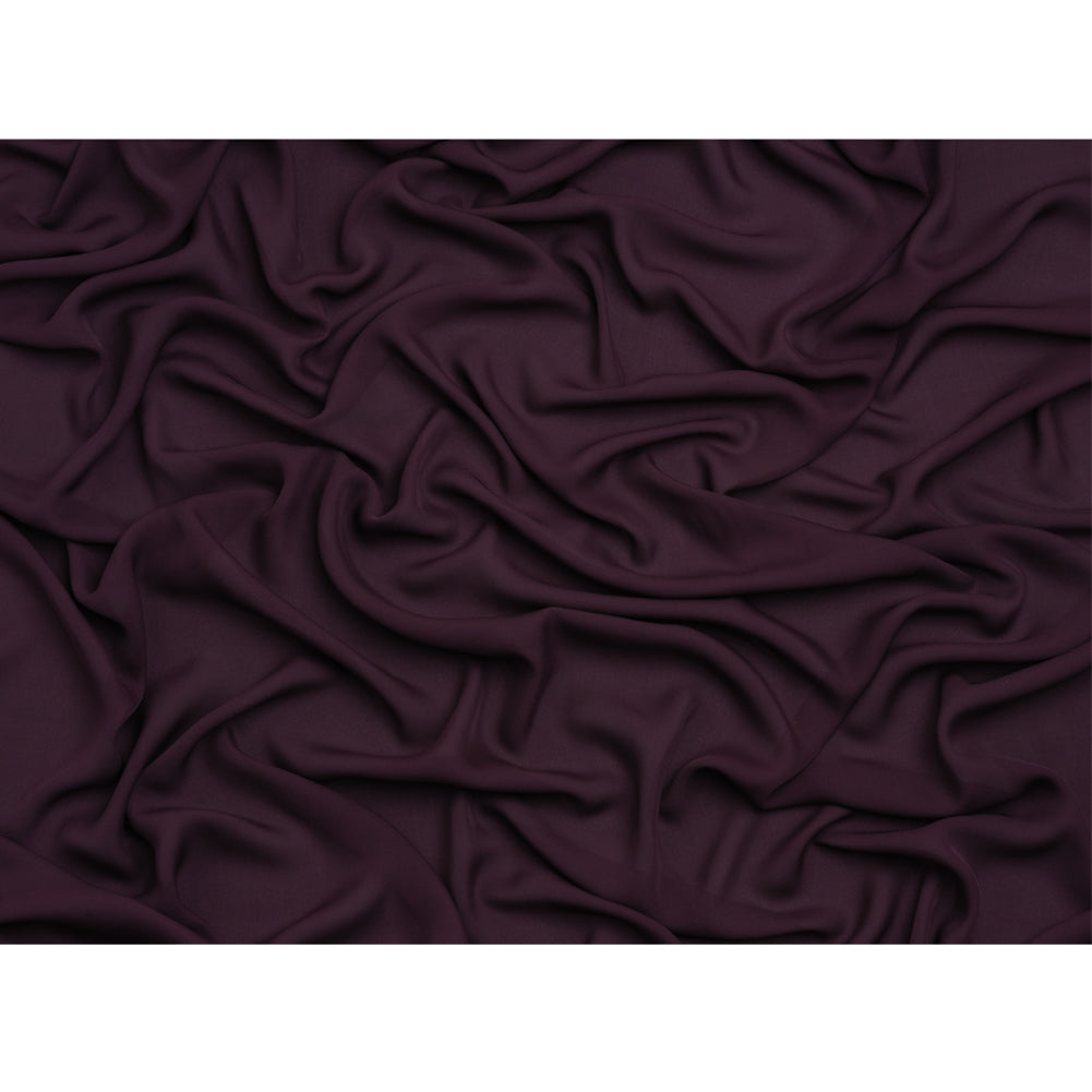 Silk Double Georgette - Eggplant - Premium Collection