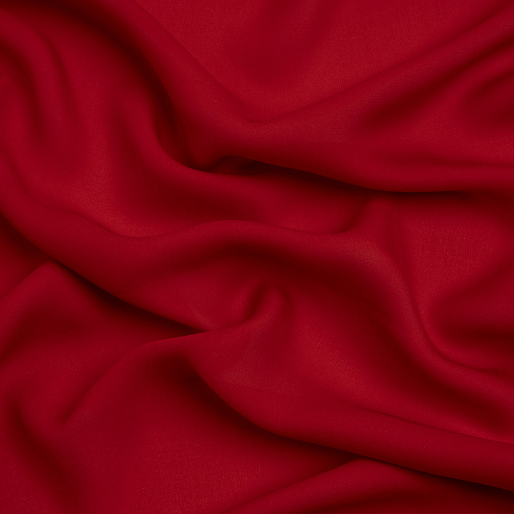 Silk Double Georgette - Tango Red - Premium Collection Silk Double Georgette - Tango Red - Premium Collection