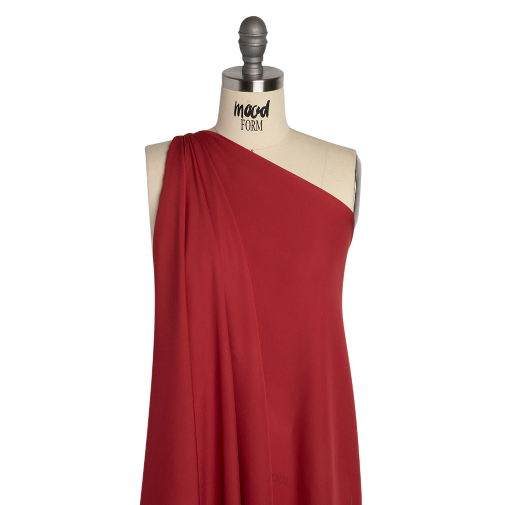 Silk Double Georgette - Brick - Premium Collection - Drape Silk Double Georgette - Brick - Premium Collection - Drape