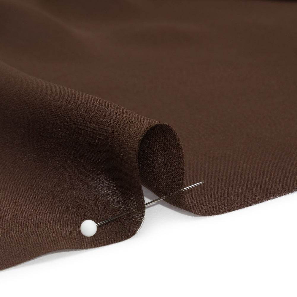 Silk Double Georgette - Dark Brown - Premium Collection Silk Double Georgette - Dark Brown - Premium Collection