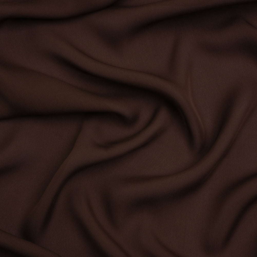 Silk Double Georgette - Dark Brown - Premium Collection Silk Double Georgette - Dark Brown - Premium Collection