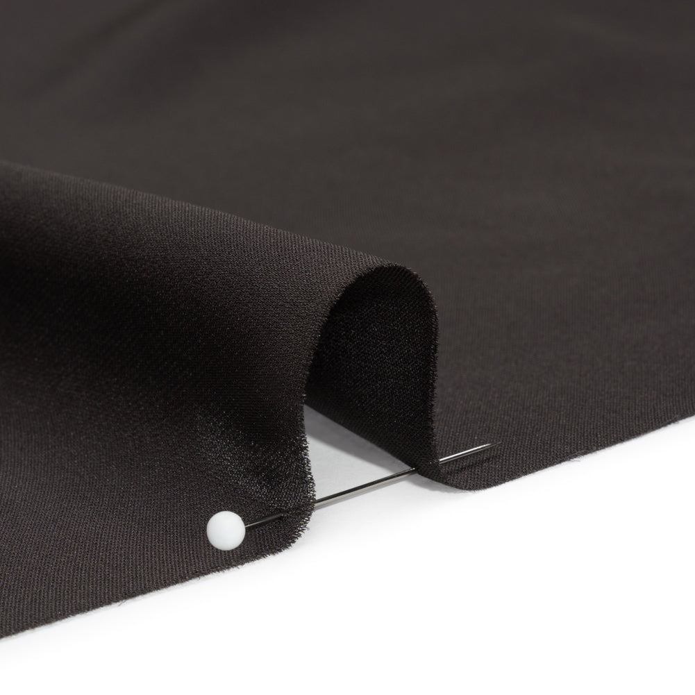 Silk Double Georgette - Deep Charcoal - Premium Collection