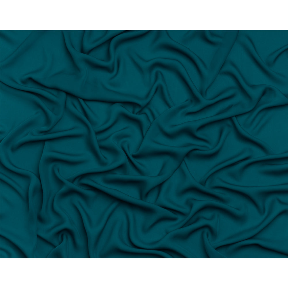 Silk Double Georgette - Deep Teal - Premium Collection