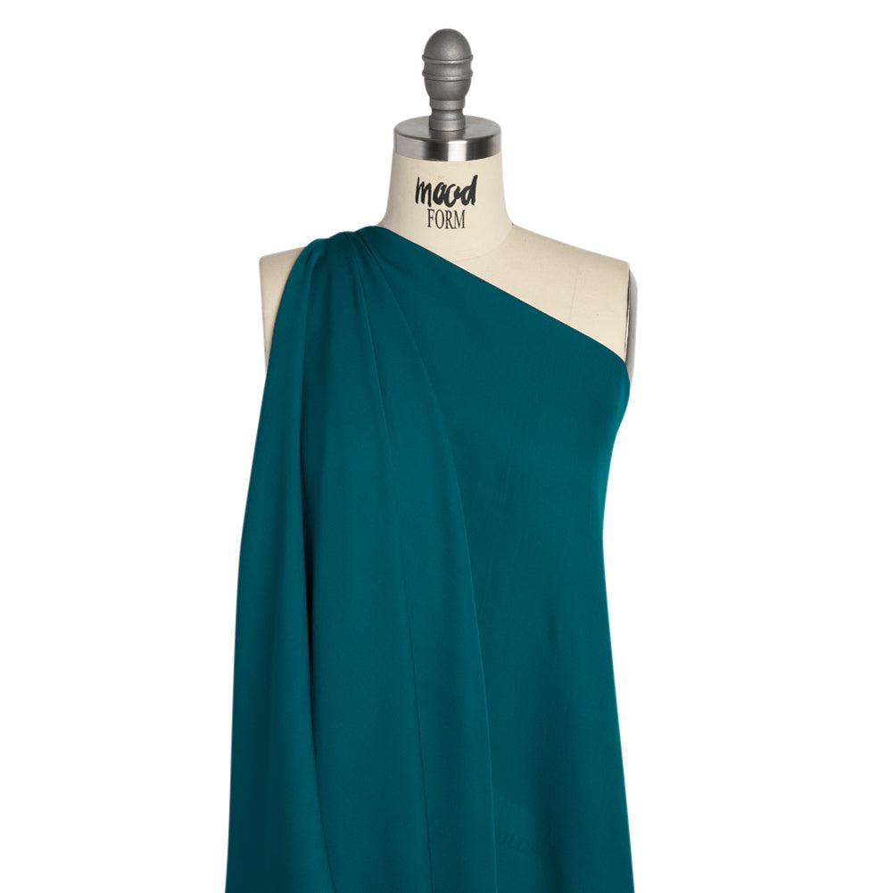 Silk Double Georgette - Deep Teal - Premium Collection