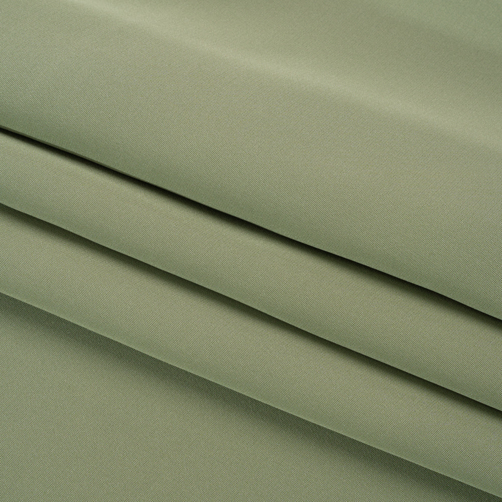 Silk 4-Ply Crepe 44" - Oil Green - Premium Collection