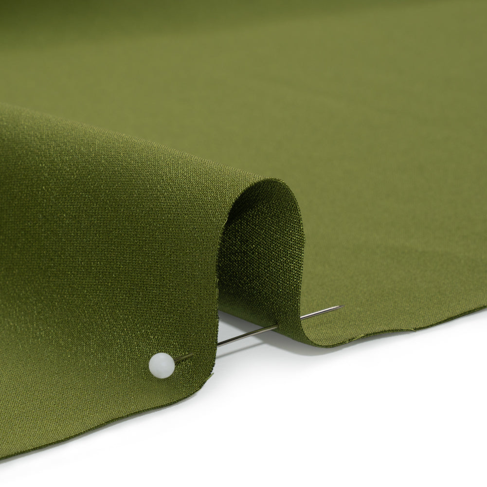 Silk 4-Ply Crepe 44" - Pesto Green - Premium Collection