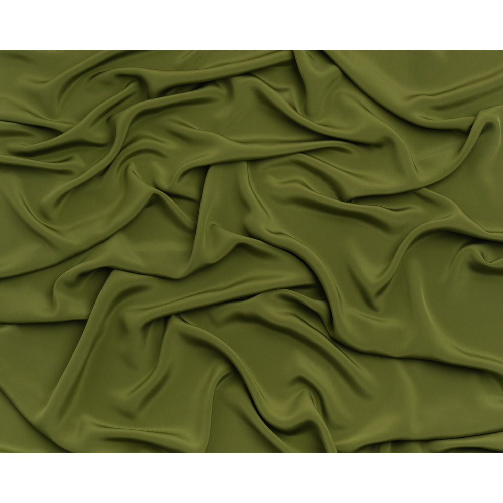 Silk 4-Ply Crepe 44" - Pesto Green - Premium Collection