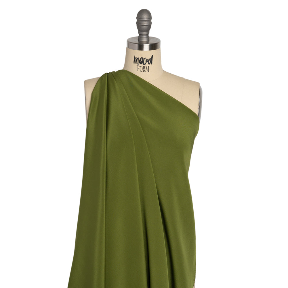 Silk 4-Ply Crepe 44" - Pesto Green - Premium Collection