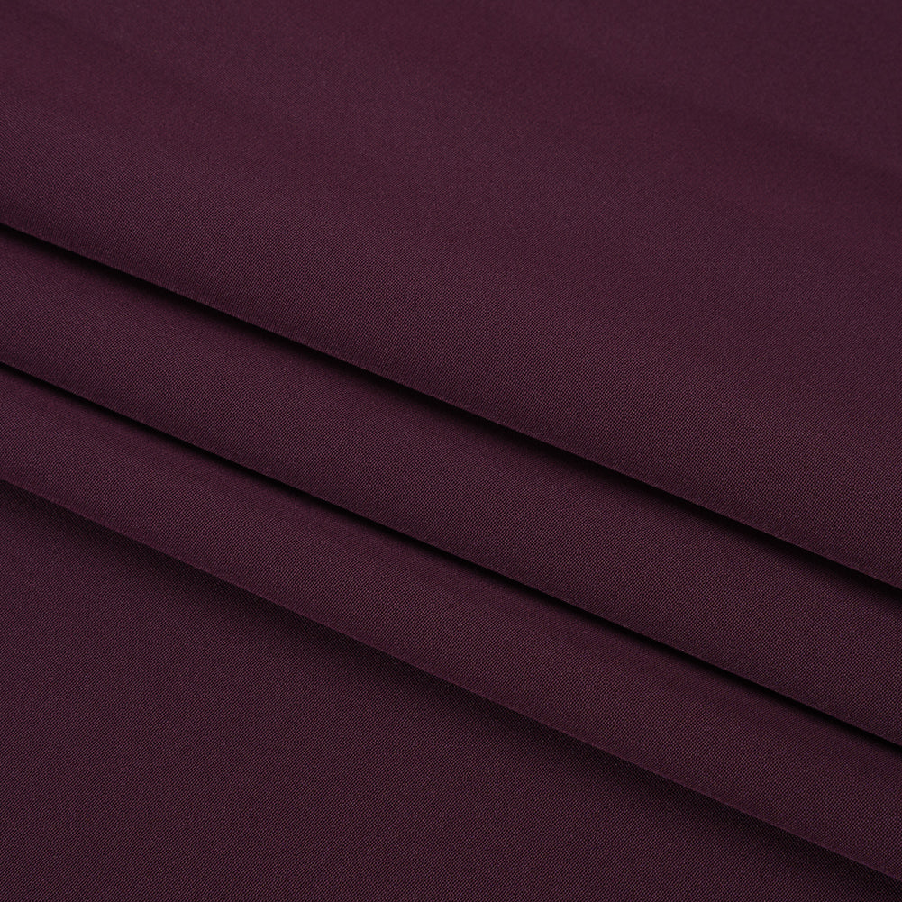 Silk 4-Ply Crepe 44" - Eggplant - Premium Collection