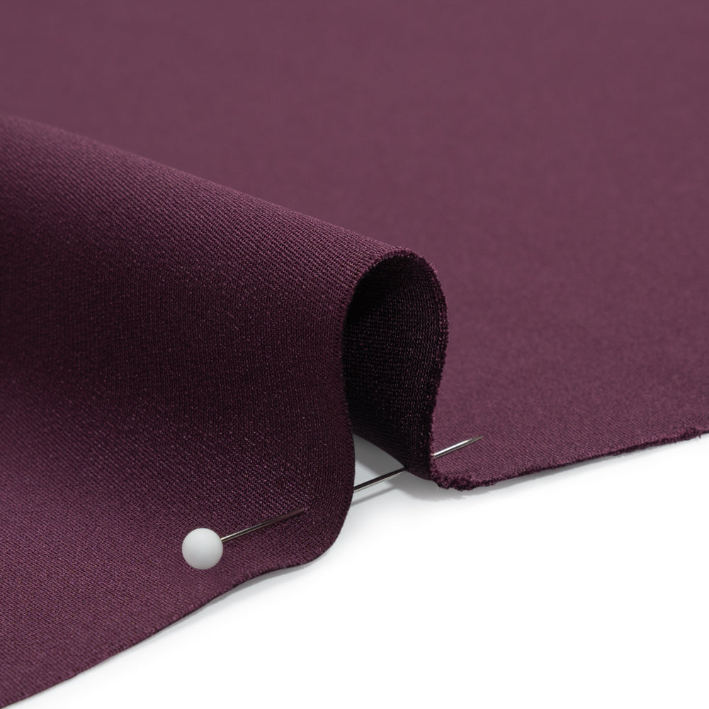 Silk 4-Ply Crepe 44" - Eggplant - Premium Collection