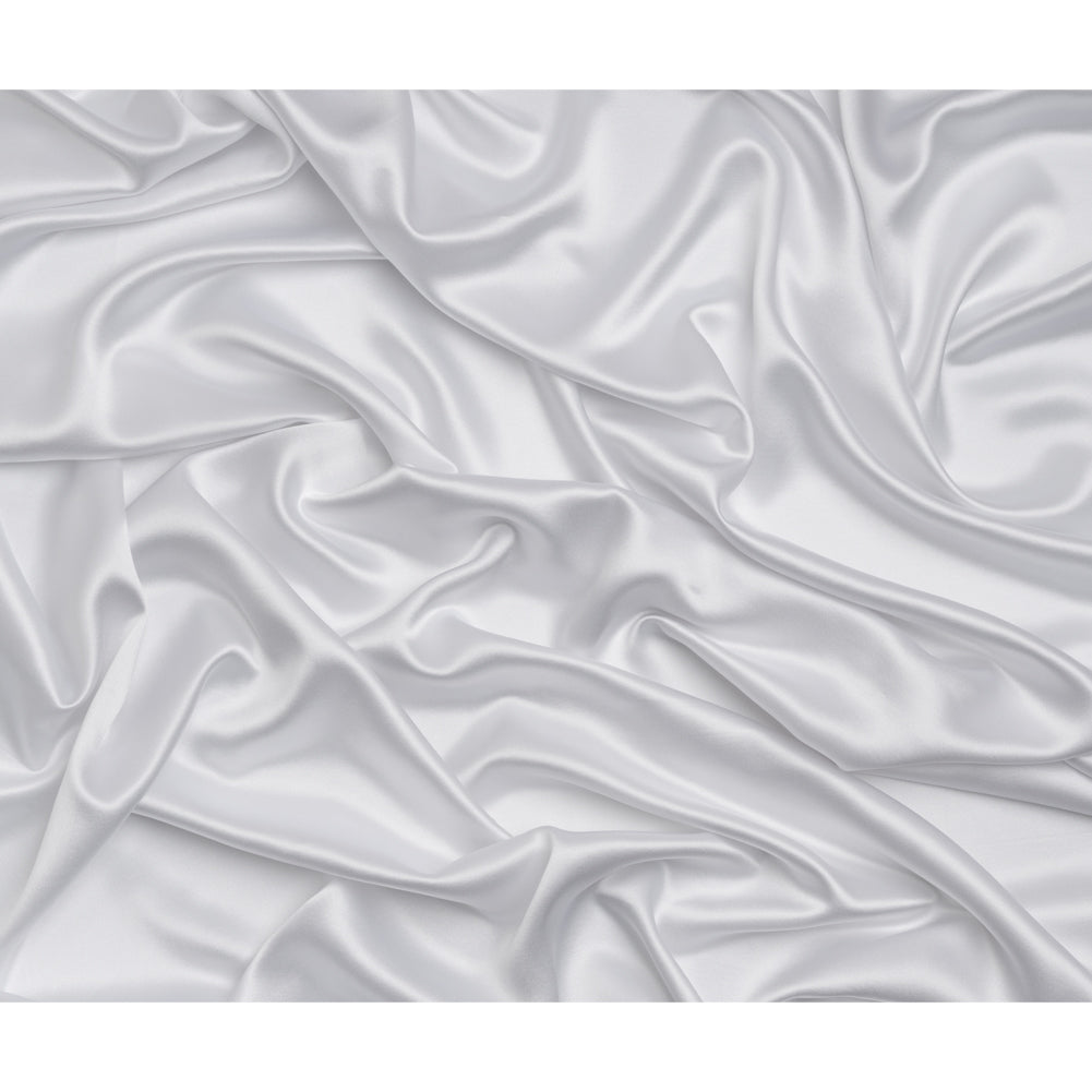 Silk Crepe Back Satin - Bright White - Premium Collection Silk Crepe Back Satin - Bright White - Premium Collection