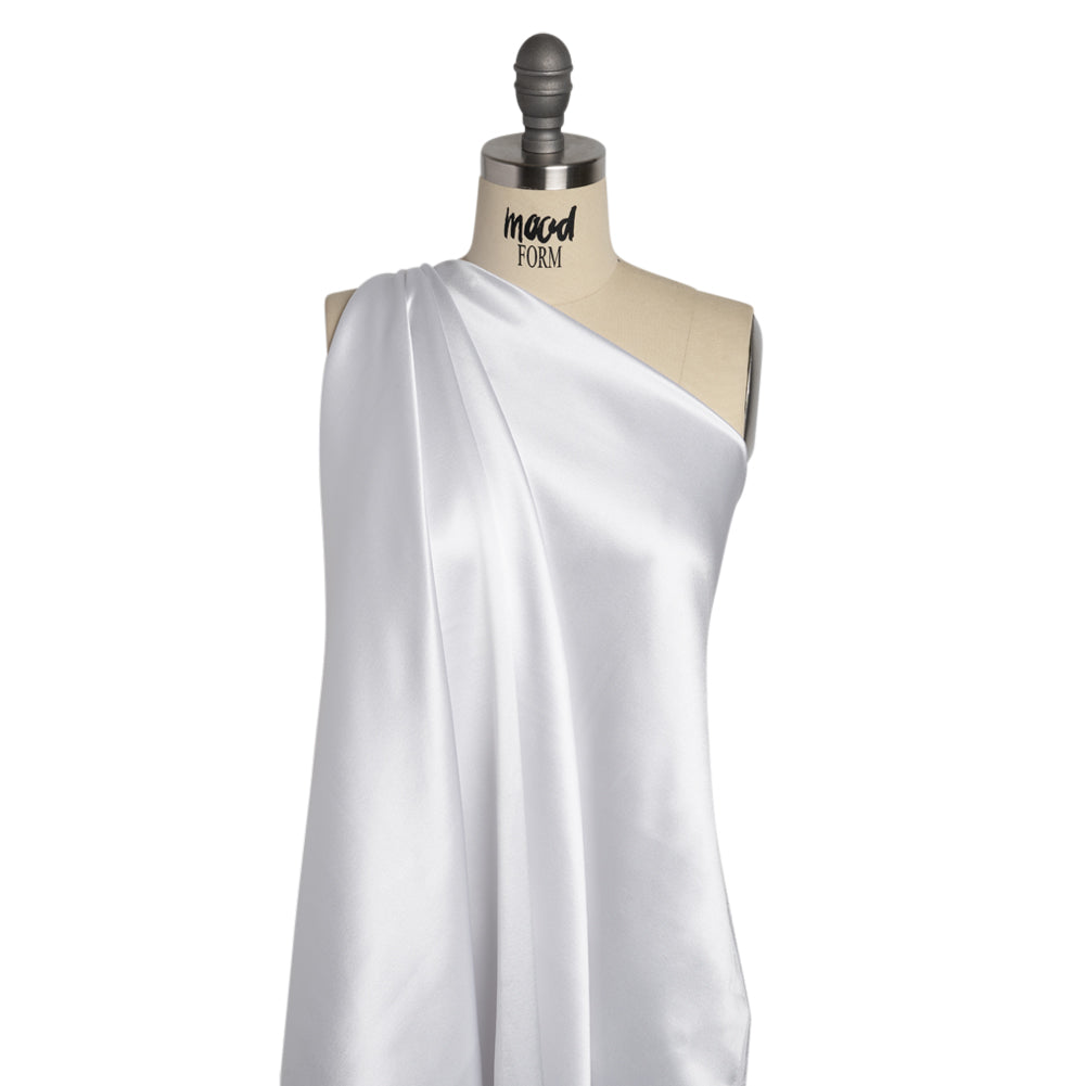 Silk Crepe Back Satin - Bright White - Premium Collection Silk Crepe Back Satin - Bright White - Premium Collection